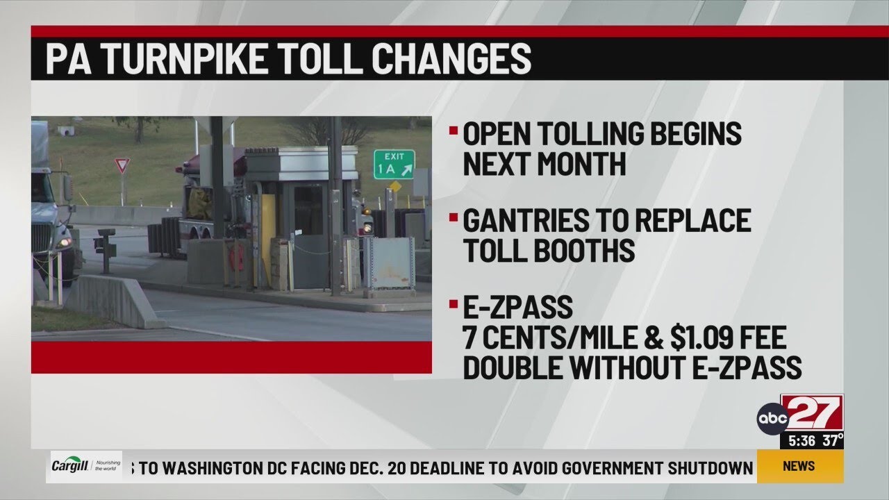 PA Turnpike tolling changes