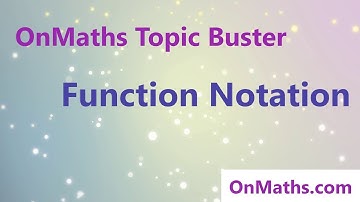 Function Notation - Revise Grade 6/7 - GCSE Maths Topic Revision (OnMaths.com)
