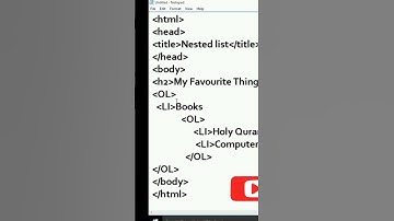 nested list #computerknowledge #html #freefire #windows #htmlacademy