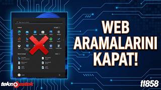 🔍 Windows 11 Başlat Menüsünden Web Aramalarını Kapat!