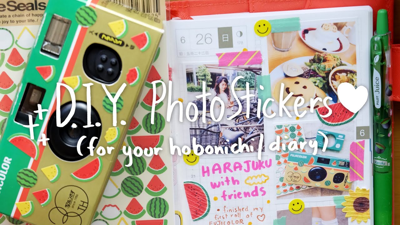 ✏️ Hobonichi With Me - 06/26/16 - Harajuku & DIY Photo Stickers Tutorial
