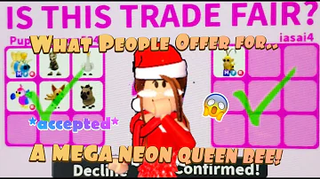 I Traded My Mega Queen Bee - neon queen bee adopt me roblox