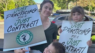 Starbucks workers in Hillsboro strike for new contract