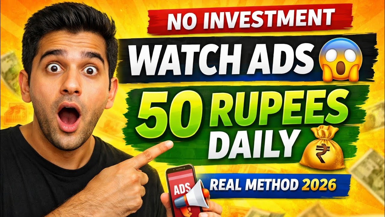 Earn Money Online Watching Ads 😱 | Daily 50 Rupees Without Investment (2026)