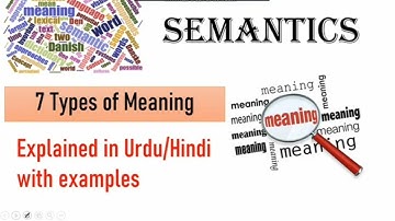 Seven types of Meanings| Semantics vs Pragmatics | Geoffrey Leech