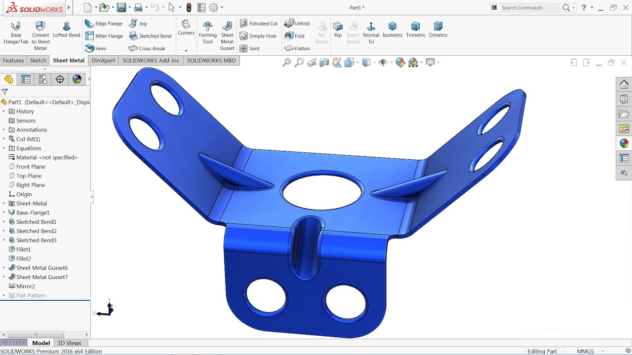 Solidworks Part Reviewer Simple Sheet Metal Part 3 Tutorial - Bank2home.com