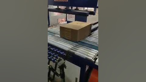 Cartons packing, automatic PP band strapping machine.#carton #packaging