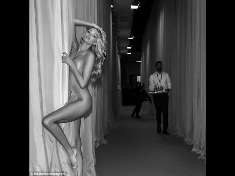 naked ambition! Swedish model Elsa Hosk strips off backstage at Victoria's Secret show