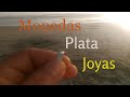 ENCONTRE JOYAS, PLATA Y MONEDAS en la playa con detector de metales (vejete detector)