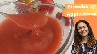 RED APPLESAUCE with strawberries | Fruity snack or dessert