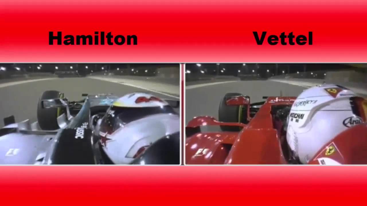 F1 2015 Bahrain GP  Hamilton vs Vettel  Qualifing Lap