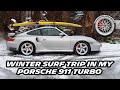 Porsche 911/996 Turbo winter surf trip in Norway