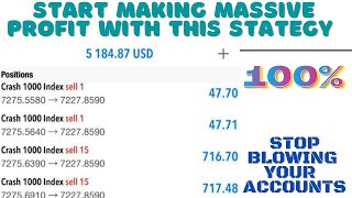 Start making money after you learn how to trade crash and boom, step index, vix75 with this strategy