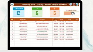 Inventory Audit Tracking Checklist in Excel