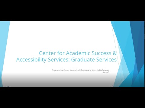 Center for Academic Success and Accessibility Services