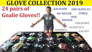 My Goalie Gloves Collection 2019 | 10 Year Old Boy's Goalkeeper Gloves | 24 PAIRS OF GOALIE GLOVES