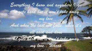 Video thumbnail of "Here Without You  3 Doors Down  w/Lyrics"