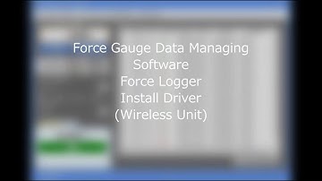 【Users Guide】Force Gauge Data Managing Software Force Logger Install Driver(Wireless Unit)