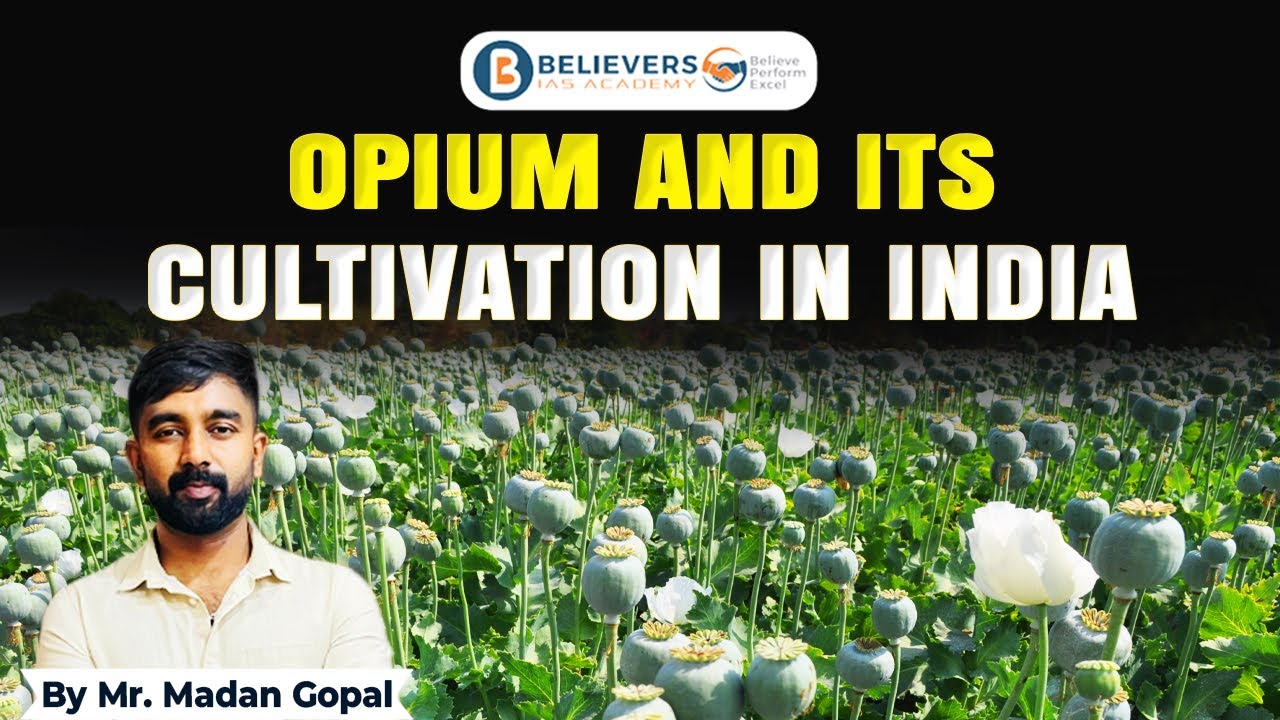 Opium in India | Cultivation, Regulation  | Believers IAS Academy #video