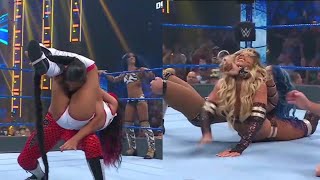 Bianca Belair & Sasha Banks V.s Carmella & Zelina Vega 22