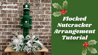 Flocked Nutcracker Arrangement