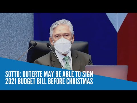 Sotto: Duterte may be able to sign 2021 budget bill before Christmas