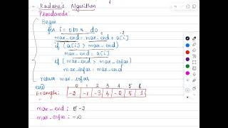 Maximum Subarray Sum using Kadane's Algorithm