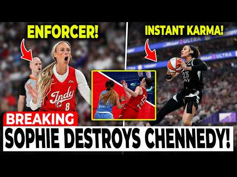 Caitlin Clark's ENFORCER DESTROYS WNBA BULLY Chennedy Carter In Fever Win vs Las Vegas Aces!