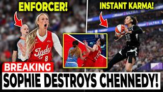 Caitlin Clark's ENFORCER DESTROYS WNBA BULLY Chennedy Carter In Fever Win vs Las Vegas Aces!
