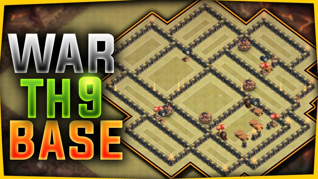 DISEÑO DE ÉLITE PARA TH9 Anti 3 Estrellas | Best th9 war Base 2018 | Zoloko
