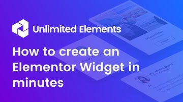 How to create an Elementor Widget in minutes - Unlimited Elements