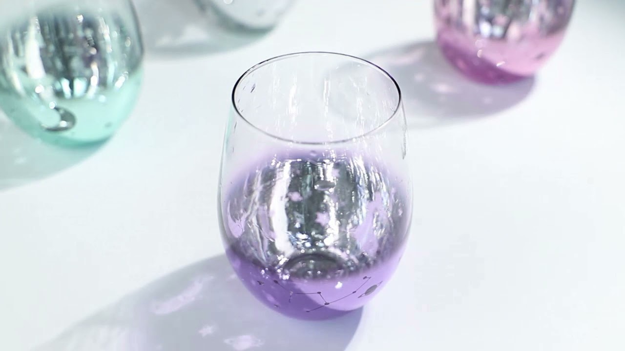 Colorful Star Egg Glass Tumblers Stemless Water Glasses For Milk, Coffee,