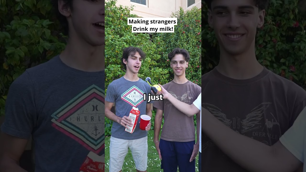 I Made Strangers Drink my Milk!! #Funny #Entertainment #Public #Challenge #Viral #Shorts