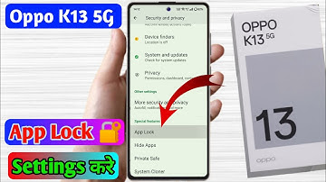 Oppo k13 5g app lock setting kaise kare | oppo k13 5g app lock kaise lagaye