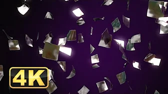 Falling Silver Foil Confetti - 4K Relaxing Visuals with Meditative Music