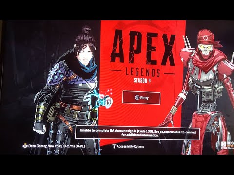 How to fix troubleshooting unable to complete EA account code 100 apex legends PS4
