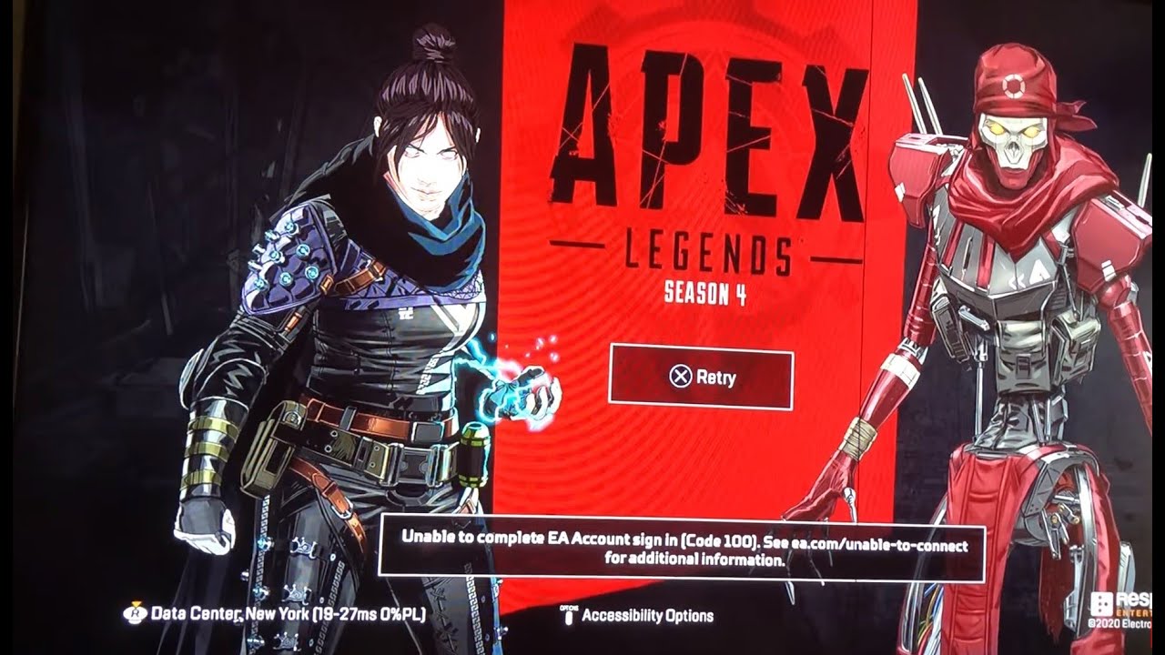 How to fix troubleshooting unable to complete EA account code 100 apex  legends PS4 - YouTube