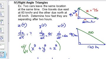 45S Related Rate Problem Involving Right Triangles Example 1