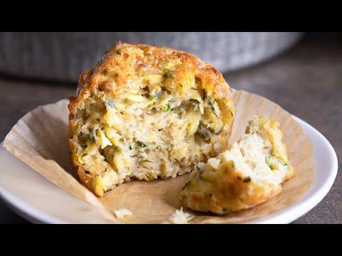 Zucchini Cheese Muffins, no gluten, healthy breakfast or snack - Real Food Healthy Body