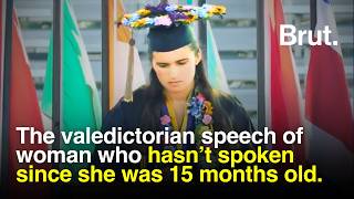This college valedictorian hasn’t spoken a word since she was 15 months old. This was her speech.