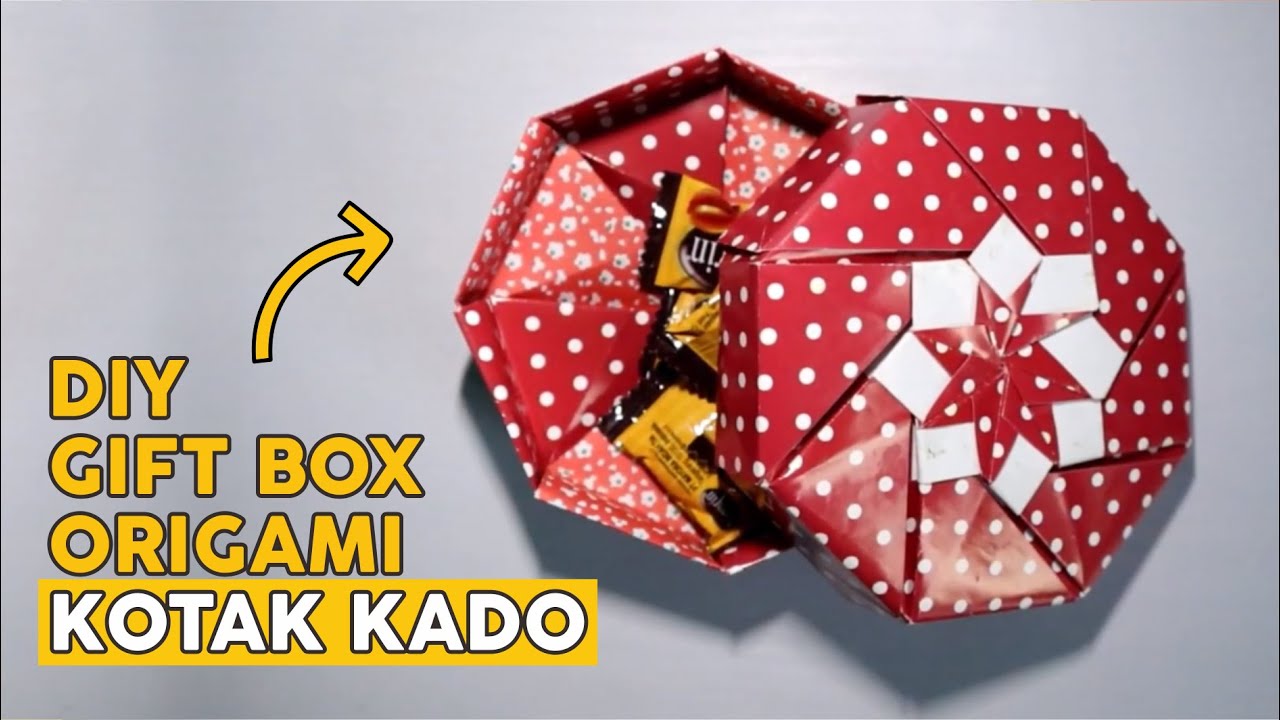 HOW TO FOLD GIFT BOX ORIGAMI CARA MEMBUAT KOTAK KADO 