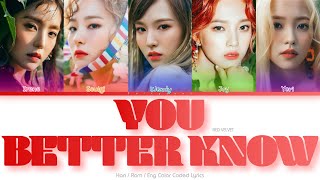 Red Velvet  You Better Know Color Coded S hanromeng