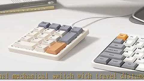 Kisnt Mechanical Number Pad, White Backlit Numeric Keypad with PBT Keycaps Wired Standard 17 Keys N