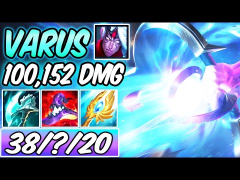 S+ CLEAN INSANE FULL AP VARUS MID GAMEPLAY 968 AP | New Build & Runes | Season 11 -League of Legends