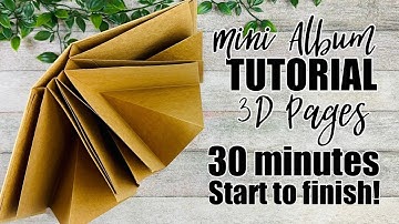 6x6 Mini Album Tutorial with 3D pages | 30 minutes Start to Finish!! ft. Ana Luisa Jewelry