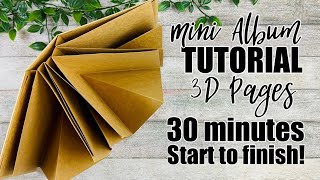 6x6 Mini Album Tutorial with 3D pages | 30 minutes Start to Finish!! ft. Ana Luisa Jewelry