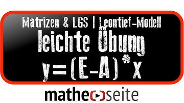 Leontief, Leontief-Formel y=(E–A)·x: leichte Übung | M.06.02