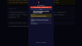 GATE 2027 Study Plan | Week 6 | Programming &amp; Data Structures | 2026-05-14