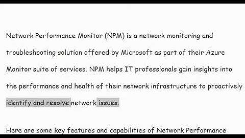 What is Network Performance Monitoring NPM? Network Performance Monitoring explained