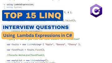 Top 15 LINQ Interview Questions Using Lambda Expressions for C# Interviews | Top LINQ Queries
